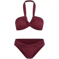 Seafolly Women's Collective Halter Bandeau Parte superiore bikini Donna (42, rosso)
