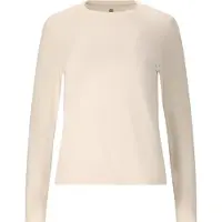 Athlecia Women's Miwa V2 L/S Tee Maglia funzionale Donna (34, beige/bianco)