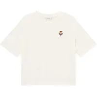 DEDICATED Women's T-Shirt Vadstena Autumn Harvest EMB T-shirt Donna (L, bianco)
