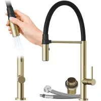 Granitan - Miscelatore cucina - Rubinetto cucina altezza 47 cm - Miscelatore lavello nero - SCALA