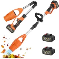 StarTech.com Soffiatore a batteria per foglie - Pieghevole - Tecnologia a sifone - 520 CFM - 150 MPH - Motore in rame da 400 W - 2 batterie da 3000 mAh - Colore: arancione
