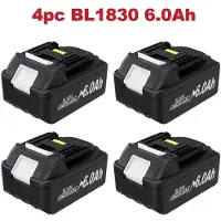 StarTech.com Batteria per utensili da 18V - Batteria agli ioni di litio da 4 x 6,0 Ah (6000 mAh) - Batteria di ricambio compatibile con BL1830, BL1860, BL1840, BL1815 - Ricaricabile
