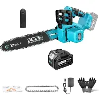OEM Troncatrice a catena elettrica, lama da 30 cm, motore brushless, con 1 batteria da 5,0 Ah