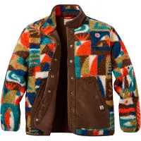 Passenger Women's Clover Recycled Sherpa Fleece Jacket Giacca in pile Donna (M, marrone)