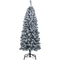 Costway Albero di 150cm natale illuminato decorazione natalizia per casa e ufficio, Albero base in metallo pieghevole