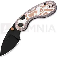 Kizer Cutlery Coltello pieghevole Microbe 14C28N, Orange Glass Fiber, Black PVD