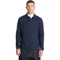 Timberland Oyster River Chest Logo Ls Polo Regular Dark Sapphire Taglia: XL | Maglie a manica lunga Outlet | Uomo | Blu