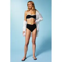 Fabletics Bandeau Swim Top Black/classic White Taglia: L REG | Costumi Interi Outlet | Donna | Bianco