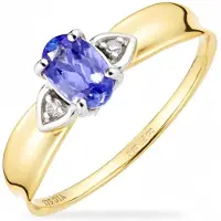 Diamant L'Eternel Anello 'Ring, mit Tansanit, 375 Gelbgold' oro