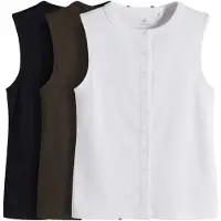 The Set Top oliva / nero / bianco