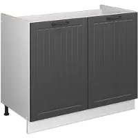 Vicco Mobile lavello cucina Fame-Line Grigio scuro/Bianco 100 cm senza piano di lavoro, Model 61588