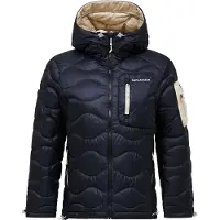 Peak Performance - Piumino caldo e comprimibile in piuma - W Helium Utility Down Hood Black Sand Fog in Pelle - Taglia S - Nero