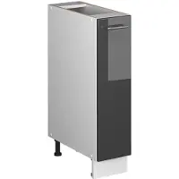 Vicco Armadio cucina dispensa alto Fame-Line Antracite lucido/Bianco 20 cm senza piano di lavoro, Model 61668