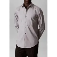 Calvin Klein Slim Essential Twill Straight Shirt Pure Gray Taglia: 44 | Camicie Business Outlet | Uomo | Grigio