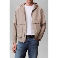 Calvin Klein Long Sleeve Ripstop Hooded Fleece Vintage Khaki Taglia: L | Trench Outlet | Uomo | Marrone