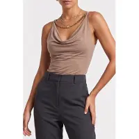 Guess Marciano GUESS Alva Chain Sl Top Natural Almond Taglia: XL | Magliette intime Outlet | Donna | Marrone