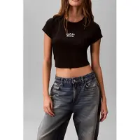 Calvin Klein Short Sleeve Seasonal Logo Baby Tee Black Taglia: M | Maglie Sportivi Outlet | Donna | Nero
