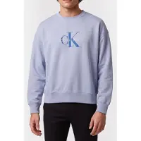 Calvin Klein Long Sleeve Premium Terry Monogram Casual Blue Taglia: M | Maglioni a maglia Outlet | Uomo | Blu