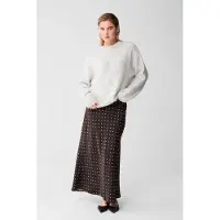 Shoeby Lm-sbpolka Sleek Skirt Darkbrown Taglia: L | Maxi gonne Outlet | Donna