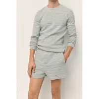 American vintage Urystreet Shorts Gris Chine Raye Vert Et Bleu Taglia: M | Biancheria intima Outlet | Uomo