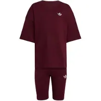 Adidas Originals Set 'CYCLING SHORTS TEE' rosso vino