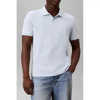 Calvin Klein Short Sleeve Monogram Pique Polo Winter Sky Taglia: XXL | Polo Outlet | Uomo