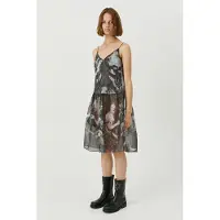Soulland Tanya Dress Black Aop Taglia: M/L | Abiti Midi Outlet | Unisex | Nero