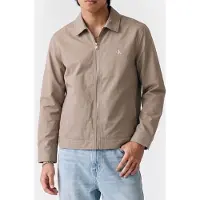 Calvin Klein Long Sleeve Padded Cotton Zip Jacket Vintage Khaki Taglia: L | Giacche leggere Outlet | Uomo | Marrone