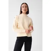 Shoeby La-sbstar Button Knit Offwhite Taglia: S | Maglioni a maglia Outlet | Donna | Bianco