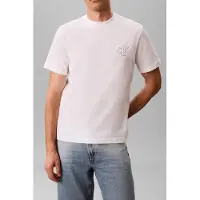 Calvin Klein Ss 30s Jersey Easy Monogram Tee Bright White Taglia: L | Magliette basic Outlet | Uomo | Bianco