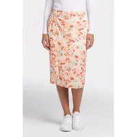 Calvin Klein Printed Matte Satin Pant Watercolor Floral Peachy Day/bril Taglia: 14 | Minigonne Outlet | Donna | Arancia