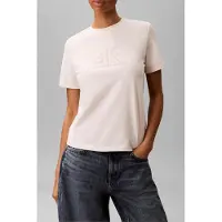 Calvin Klein Short Sleeve Baby Terry Hero Monogram Tofu Taglia: L | Maglie Sportivi Outlet | Donna