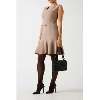 Guess Marciano GUESS Dalia Sl Flared Dress Silk Taupe Taglia: 48 | Abiti Mini Outlet | Donna | Nero