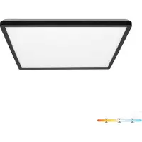 KOBI Plafoniera LED NIVERA SQUARE 24W 3CCT 3000/4000/6000K IP54 nero quadrato Premium