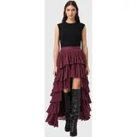 AllSaints Cavarly Maxi Skirt Tawny Port Red Taglia: 2 | Maxi gonne Outlet | Donna | Marrone
