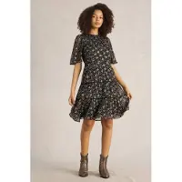White Stuff Erin Metallic Dress Black Multi Taglia: 24 | Abiti Midi Outlet | Donna | Nero
