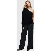 AllSaints Asymmetric Ribbed Ju Black Taglia: L | Maglioni a maglia Outlet | Donna | Nero