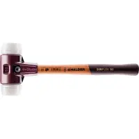 HALDER Mazza SIMPLEX soft-face con alloggiamento TE e manico in legno, Ø 80, superplastica