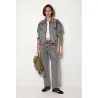 Desigual , Giubbotto denim maniche removibili, Cotone, Nero, L
