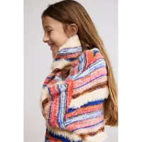 Desigual , maglione corto a righe, Bambini, Bianco, 13/14