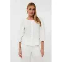 Esqualo Blouse R-neck Linen Off White Taglia: L | Magliette intime Outlet | Donna | Bianco