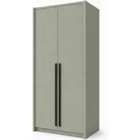 3Xeliving Armadio, legno di eucalipto, 105 x 217 cm, 2 ante da 65 cm