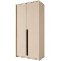 3Xeliving Armadio, color sabbia, dimensioni 105 x 217 cm, 2 ante da 65 cm