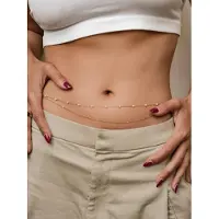 Hey Happiness Collana 'Layered Starburst and Pearl Belly' oro