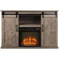 Purline Credenza rustica con camino elettrico 2000W