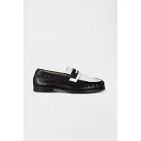 AllSaints Sammy Leather Loafer Black/white Taglia: 46 | Mocassini Outlet | Uomo | Nero