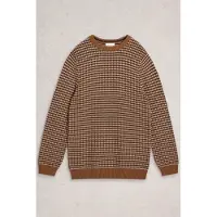 White Stuff Tuck Stitch Crew Tan Multi Taglia: S | Maglioni a maglia Outlet | Uomo