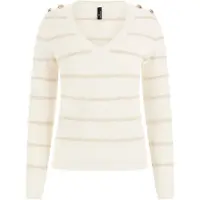 Guess Marciano GUESS Ada V Neck Top Swtr Macadamia / White Go Taglia: XL | Maglioni a maglia Outlet | Donna | Bianco