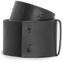 AllSaints Nova Deboss Waist Belt Black/matte Black Taglia: XS | Cinture Outlet | Donna | Nero
