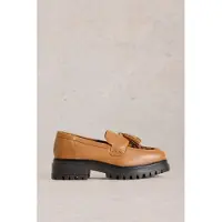 White Stuff Charlie Chunky Loafer Tan Multi Taglia: 3 | Mocassini Outlet | Donna